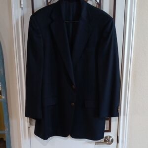 Hickey Freeman Collection For Norton Ditto Men's Blazer In Blk Wool Cashmere Bld